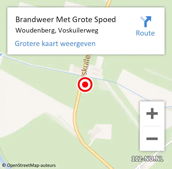 Locatie op kaart van de 112 melding: Brandweer Met Grote Spoed Naar Woudenberg, Voskuilerweg op 17 september 2023 15:56
