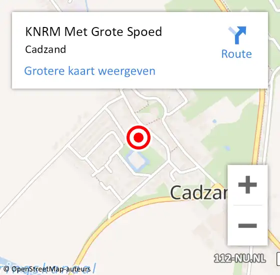 Locatie op kaart van de 112 melding: KNRM Met Grote Spoed Naar Cadzand op 17 september 2023 18:58