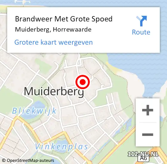 Locatie op kaart van de 112 melding: Brandweer Met Grote Spoed Naar Muiderberg, Horrewaarde op 17 september 2023 19:33