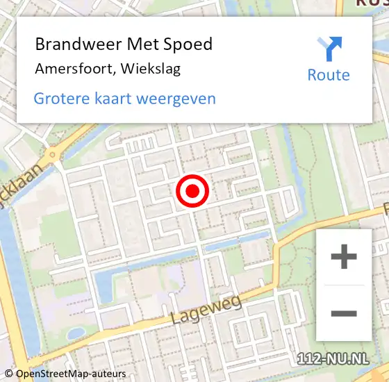 Locatie op kaart van de 112 melding: Brandweer Met Spoed Naar Amersfoort, Wiekslag op 17 september 2023 20:10