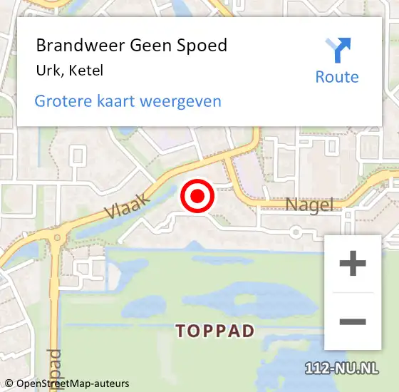 Locatie op kaart van de 112 melding: Brandweer Geen Spoed Naar Urk, Ketel op 18 september 2023 00:26