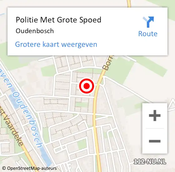 Locatie op kaart van de 112 melding: Politie Met Grote Spoed Naar Oudenbosch op 18 september 2023 08:17