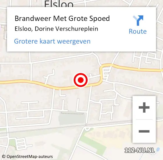 Locatie op kaart van de 112 melding: Brandweer Met Grote Spoed Naar Elsloo, Dorine Verschureplein op 18 september 2023 11:52