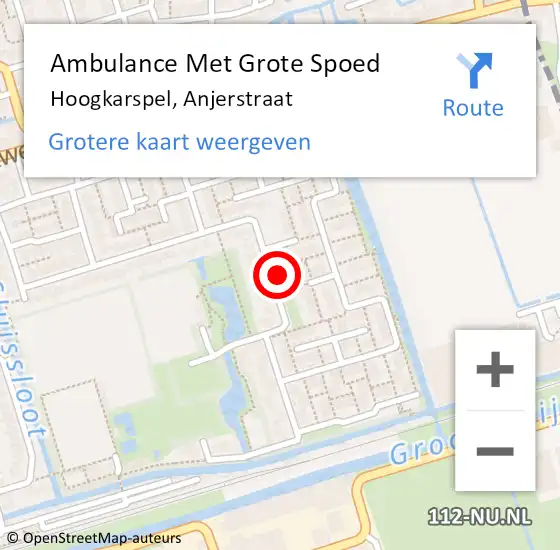 Locatie op kaart van de 112 melding: Ambulance Met Grote Spoed Naar Hoogkarspel, Anjerstraat op 18 september 2023 13:51