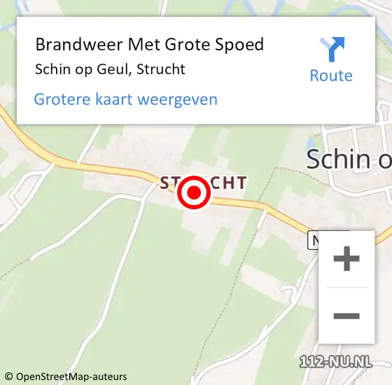 Locatie op kaart van de 112 melding: Brandweer Met Grote Spoed Naar Schin op Geul, Strucht op 18 september 2023 15:32