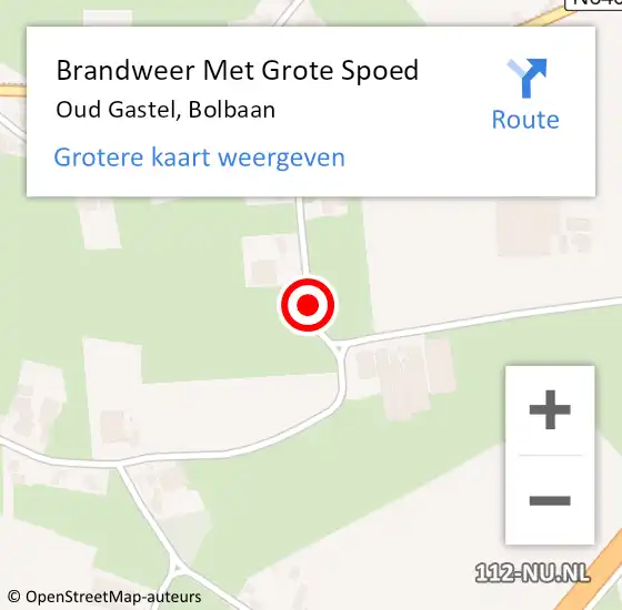 Locatie op kaart van de 112 melding: Brandweer Met Grote Spoed Naar Oud Gastel, Bolbaan op 8 september 2014 16:52