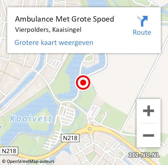 Locatie op kaart van de 112 melding: Ambulance Met Grote Spoed Naar Vierpolders, Kaaisingel op 19 september 2023 03:45