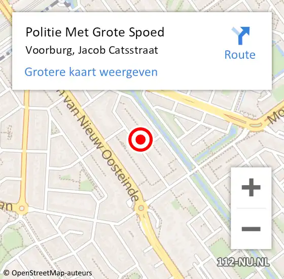 Locatie op kaart van de 112 melding: Politie Met Grote Spoed Naar Voorburg, Jacob Catsstraat op 19 september 2023 08:10