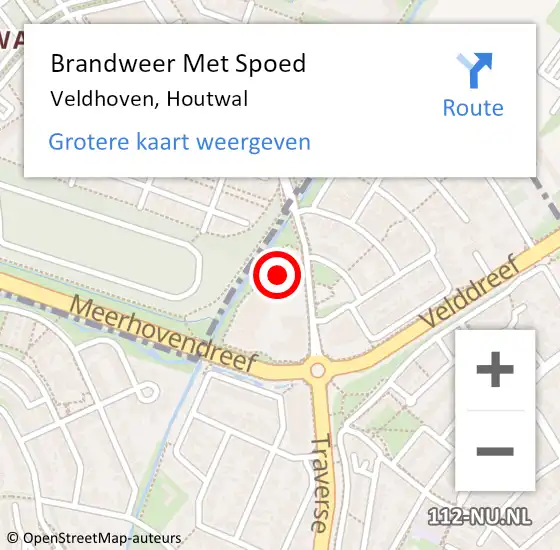 Locatie op kaart van de 112 melding: Brandweer Met Spoed Naar Veldhoven, Houtwal op 19 september 2023 08:22