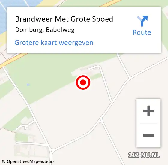 Locatie op kaart van de 112 melding: Brandweer Met Grote Spoed Naar Domburg, Babelweg op 19 september 2023 08:29