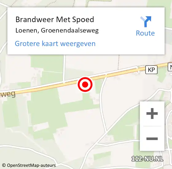 Locatie op kaart van de 112 melding: Brandweer Met Spoed Naar Loenen, Groenendaalseweg op 19 september 2023 11:49