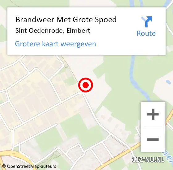 Locatie op kaart van de 112 melding: Brandweer Met Grote Spoed Naar Sint Oedenrode, Eimbert op 19 september 2023 11:53