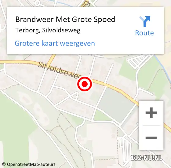 Locatie op kaart van de 112 melding: Brandweer Met Grote Spoed Naar Terborg, Silvoldseweg op 19 september 2023 12:55