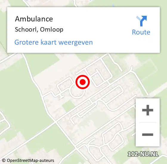 Locatie op kaart van de 112 melding: Ambulance Schoorl, Omloop op 19 september 2023 15:22