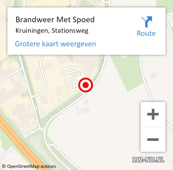 Locatie op kaart van de 112 melding: Brandweer Met Spoed Naar Kruiningen, Stationsweg op 20 september 2023 01:35