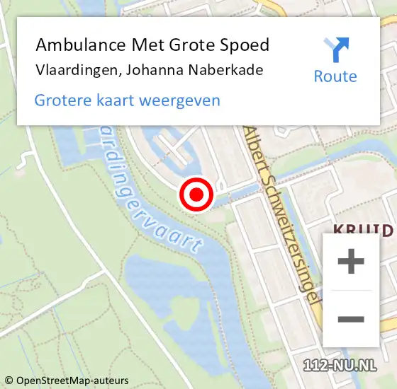 Locatie op kaart van de 112 melding: Ambulance Met Grote Spoed Naar Vlaardingen, Johanna Naberkade op 20 september 2023 12:36