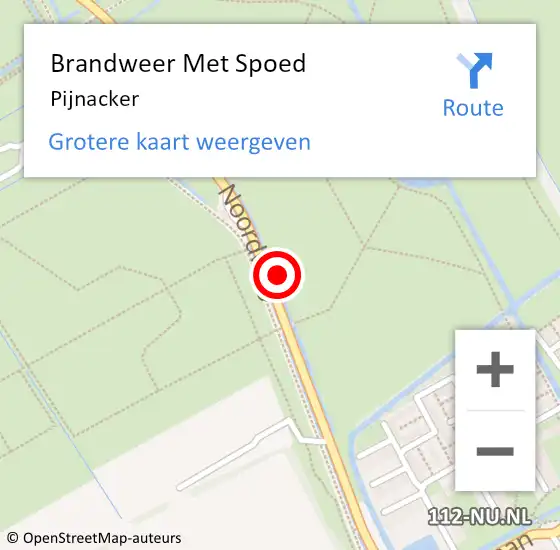 Locatie op kaart van de 112 melding: Brandweer Met Spoed Naar Pijnacker op 20 september 2023 15:47