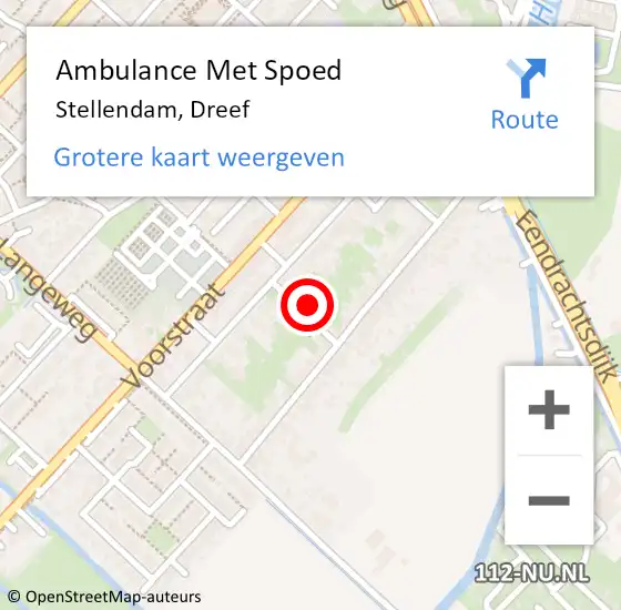 Locatie op kaart van de 112 melding: Ambulance Met Spoed Naar Stellendam, Dreef op 20 september 2023 16:41