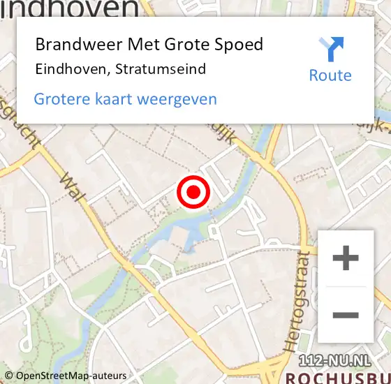 Locatie op kaart van de 112 melding: Brandweer Met Grote Spoed Naar Eindhoven, Stratumseind op 20 september 2023 18:11