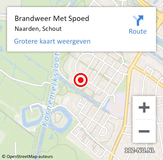 Locatie op kaart van de 112 melding: Brandweer Met Spoed Naar Naarden, Schout op 21 september 2023 13:21