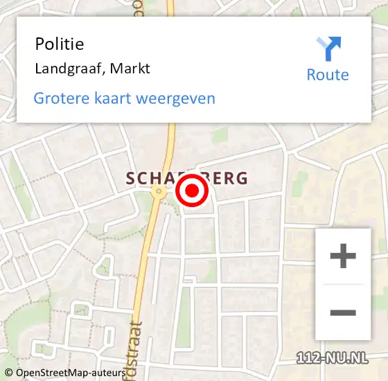 Locatie op kaart van de 112 melding: Politie Landgraaf, Markt op 21 september 2023 16:16