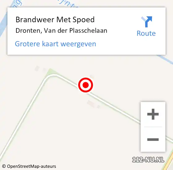 Locatie op kaart van de 112 melding: Brandweer Met Spoed Naar Dronten, Van der Plasschelaan op 22 september 2023 04:22