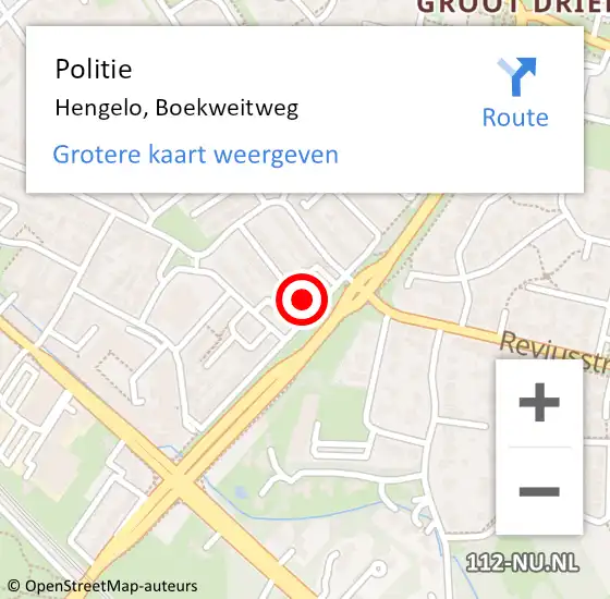 Locatie op kaart van de 112 melding: Politie Hengelo, Boekweitweg op 22 september 2023 08:24
