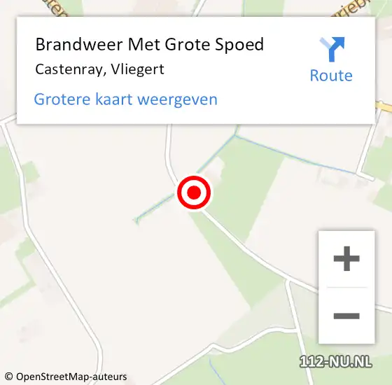 Locatie op kaart van de 112 melding: Brandweer Met Grote Spoed Naar Castenray, Vliegert op 22 september 2023 18:50