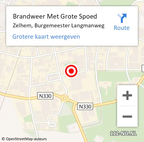 Locatie op kaart van de 112 melding: Brandweer Met Grote Spoed Naar Zelhem, Burgemeester Langmanweg op 23 september 2023 05:38