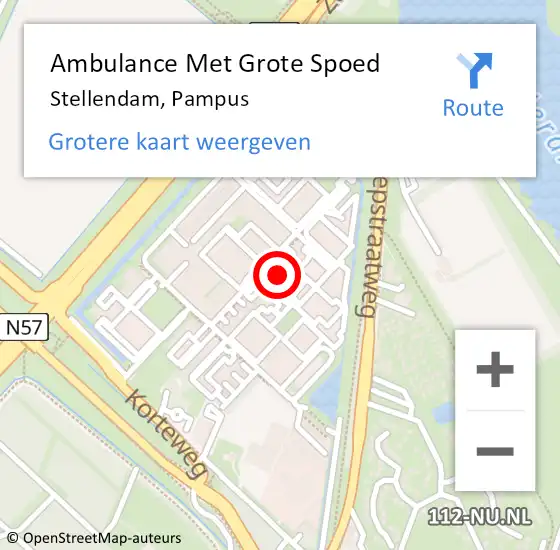 Locatie op kaart van de 112 melding: Ambulance Met Grote Spoed Naar Stellendam, Pampus op 23 september 2023 09:49