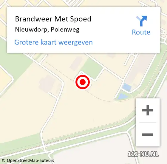 Locatie op kaart van de 112 melding: Brandweer Met Spoed Naar Nieuwdorp, Polenweg op 23 september 2023 10:05