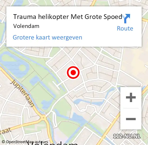 Locatie op kaart van de 112 melding: Trauma helikopter Met Grote Spoed Naar Volendam op 23 september 2023 12:49