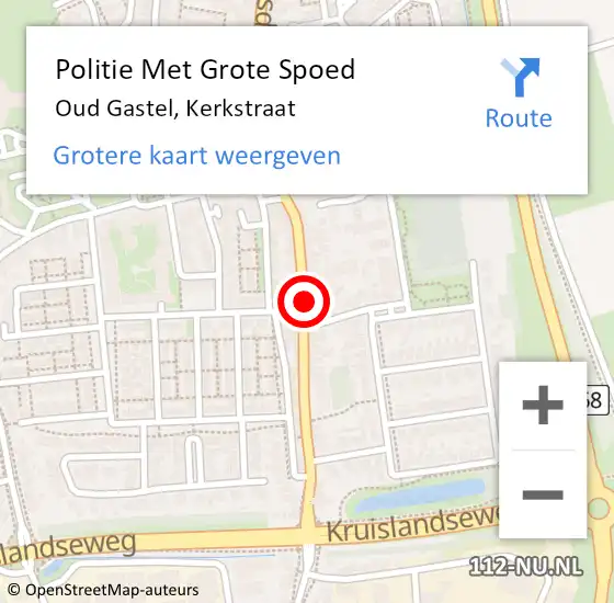 Locatie op kaart van de 112 melding: Politie Met Grote Spoed Naar Oud Gastel, Kerkstraat op 23 september 2023 19:24