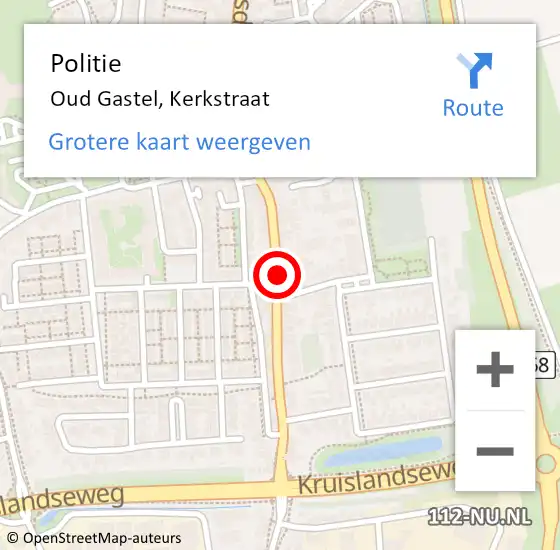 Locatie op kaart van de 112 melding: Politie Oud Gastel, Kerkstraat op 23 september 2023 19:24