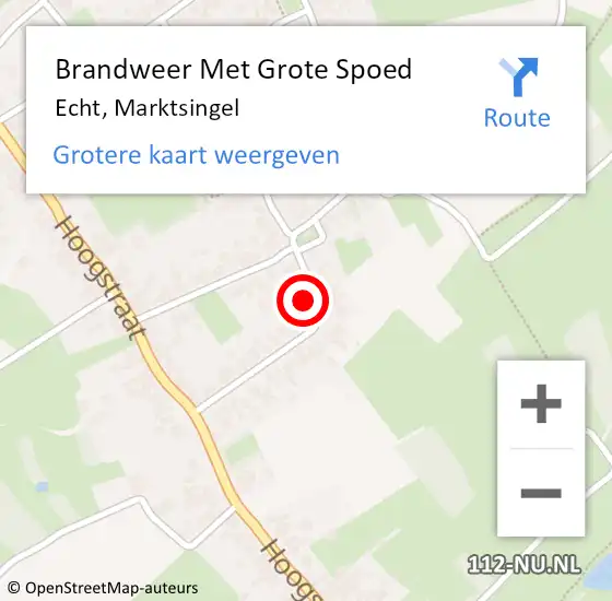 Locatie op kaart van de 112 melding: Brandweer Met Grote Spoed Naar Echt, Marktsingel op 23 september 2023 20:50