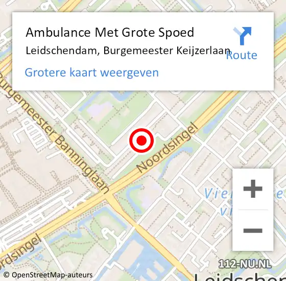 Locatie op kaart van de 112 melding: Ambulance Met Grote Spoed Naar Leidschendam, Burgemeester Keijzerlaan op 23 september 2023 21:38