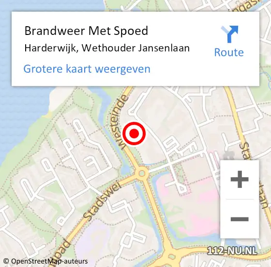 Locatie op kaart van de 112 melding: Brandweer Met Spoed Naar Harderwijk, Wethouder Jansenlaan op 23 september 2023 21:38
