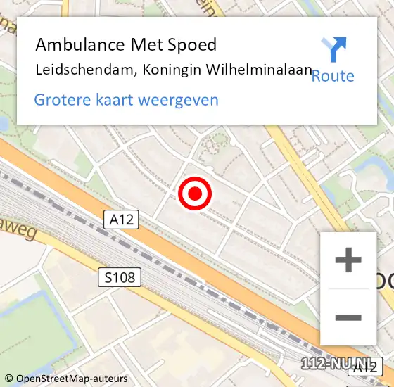 Locatie op kaart van de 112 melding: Ambulance Met Spoed Naar Leidschendam, Koningin Wilhelminalaan op 23 september 2023 22:02