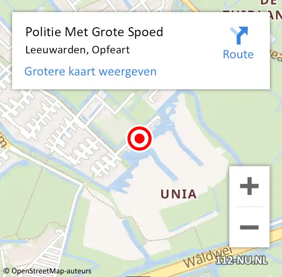 Locatie op kaart van de 112 melding: Politie Met Grote Spoed Naar Leeuwarden, Opfeart op 24 september 2023 00:30