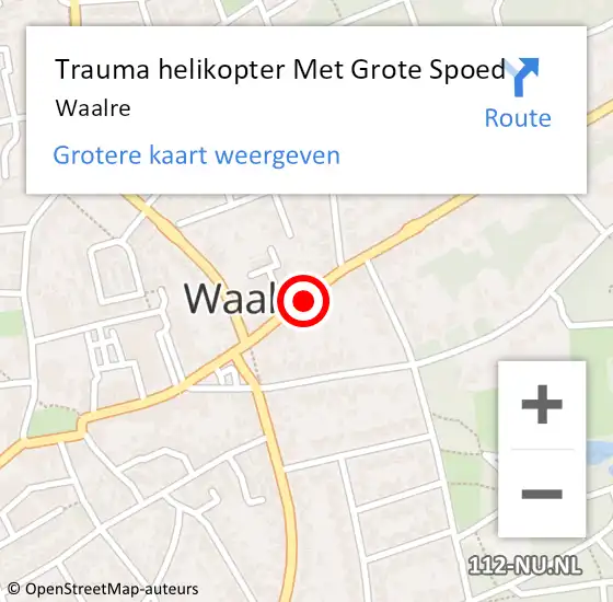 Locatie op kaart van de 112 melding: Trauma helikopter Met Grote Spoed Naar Waalre op 24 september 2023 04:42