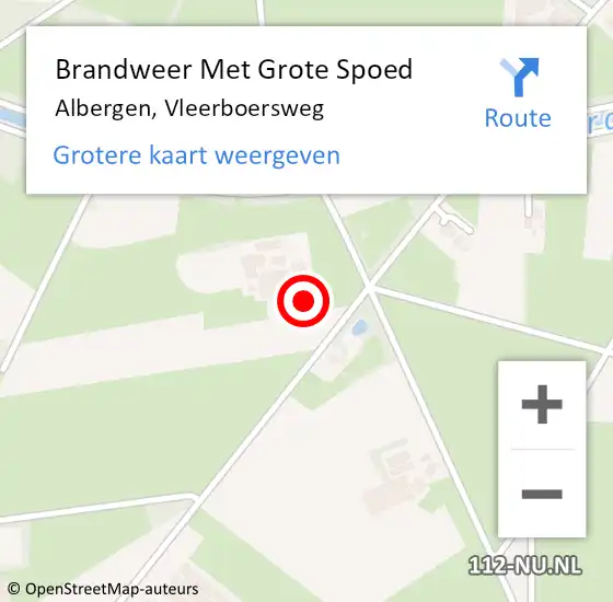 Locatie op kaart van de 112 melding: Brandweer Met Grote Spoed Naar Albergen, Vleerboersweg op 9 september 2014 10:20