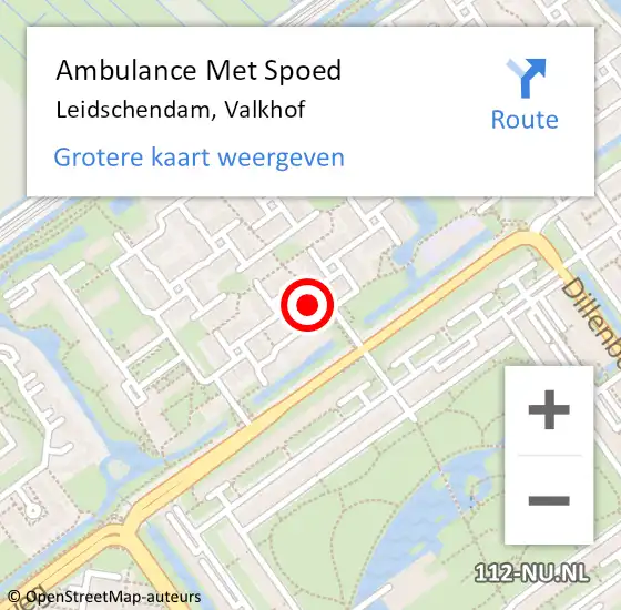 Locatie op kaart van de 112 melding: Ambulance Met Spoed Naar Leidschendam, Valkhof op 24 september 2023 19:45
