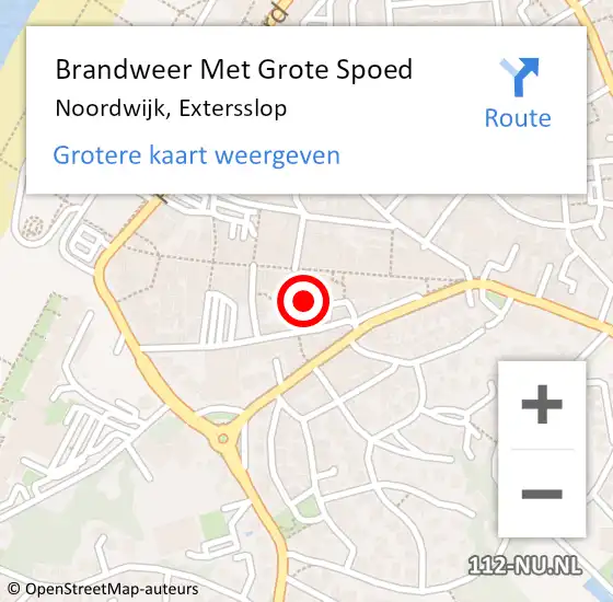 Locatie op kaart van de 112 melding: Brandweer Met Grote Spoed Naar Noordwijk, Extersslop op 25 september 2023 07:20