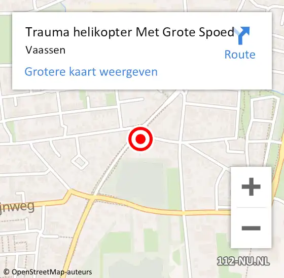 Locatie op kaart van de 112 melding: Trauma helikopter Met Grote Spoed Naar Vaassen op 25 september 2023 07:27