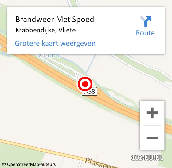 Locatie op kaart van de 112 melding: Brandweer Met Spoed Naar Krabbendijke, Vliete op 25 september 2023 10:21