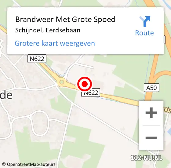 Locatie op kaart van de 112 melding: Brandweer Met Grote Spoed Naar Schijndel, Eerdsebaan op 25 september 2023 12:10