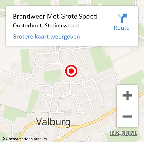 Locatie op kaart van de 112 melding: Brandweer Met Grote Spoed Naar Oosterhout, Stationsstraat op 25 september 2023 13:14