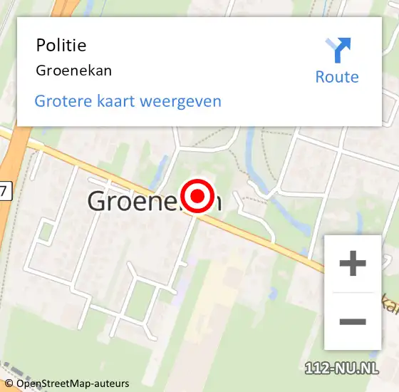 Locatie op kaart van de 112 melding: Politie Groenekan op 25 september 2023 16:34