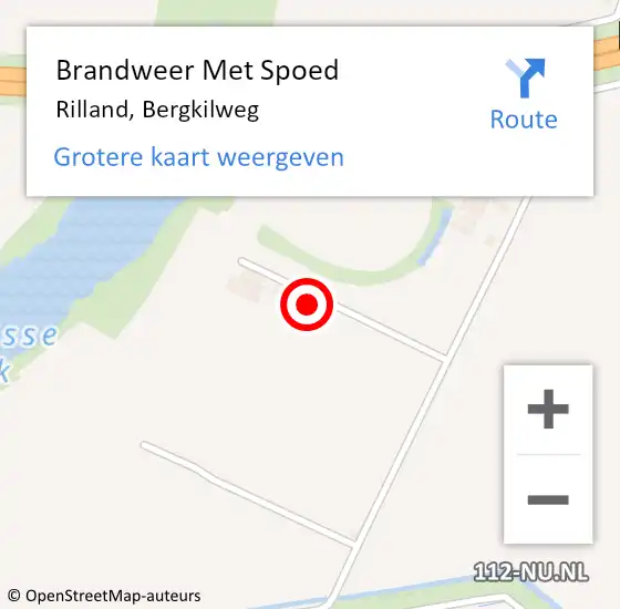 Locatie op kaart van de 112 melding: Brandweer Met Spoed Naar Rilland, Bergkilweg op 25 september 2023 17:00