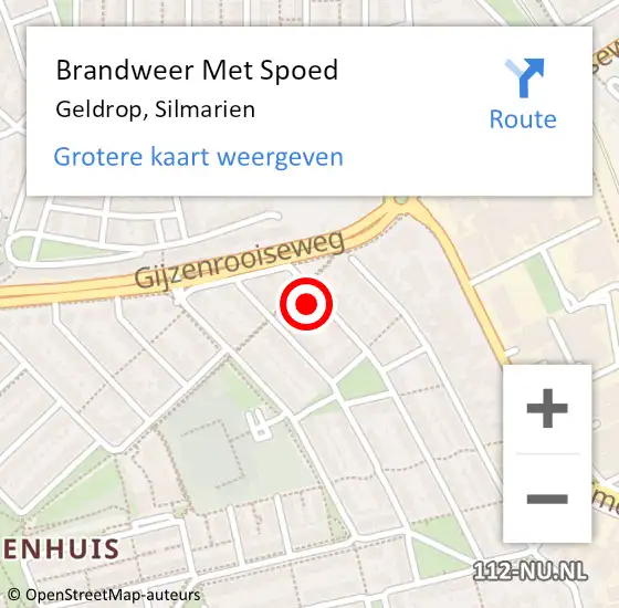 Locatie op kaart van de 112 melding: Brandweer Met Spoed Naar Geldrop, Silmarien op 25 september 2023 19:24